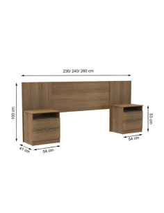 Respaldo de cama c/ Mesitas 2